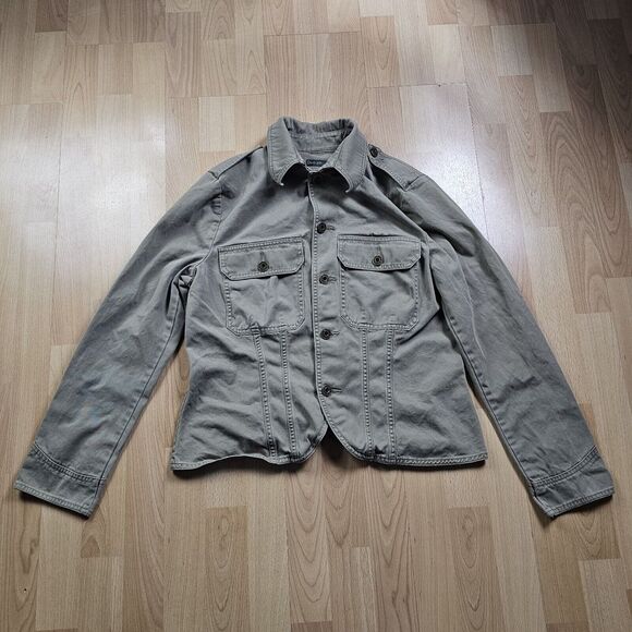 LAUREN JEANS CO. RALPH LAUREN‎ Jacket Womens Large DENIM LIGHT GREEN Western - Picture 1 of 10